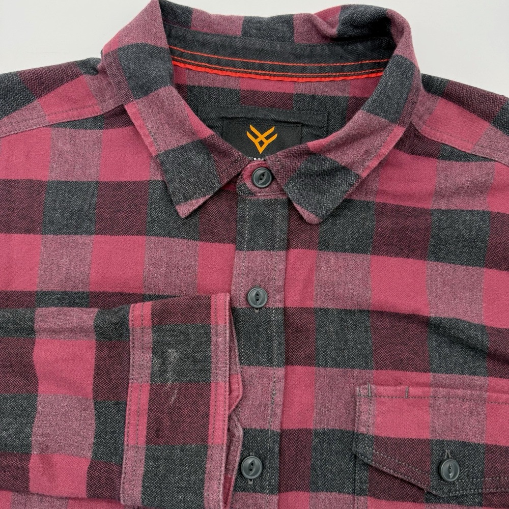 Hawx‎ Men's Long Sleeve Button Up Red Checkered XL Work Gear Flannel